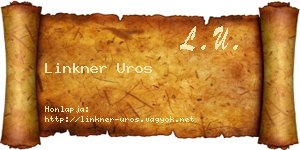 Linkner Uros névjegykártya